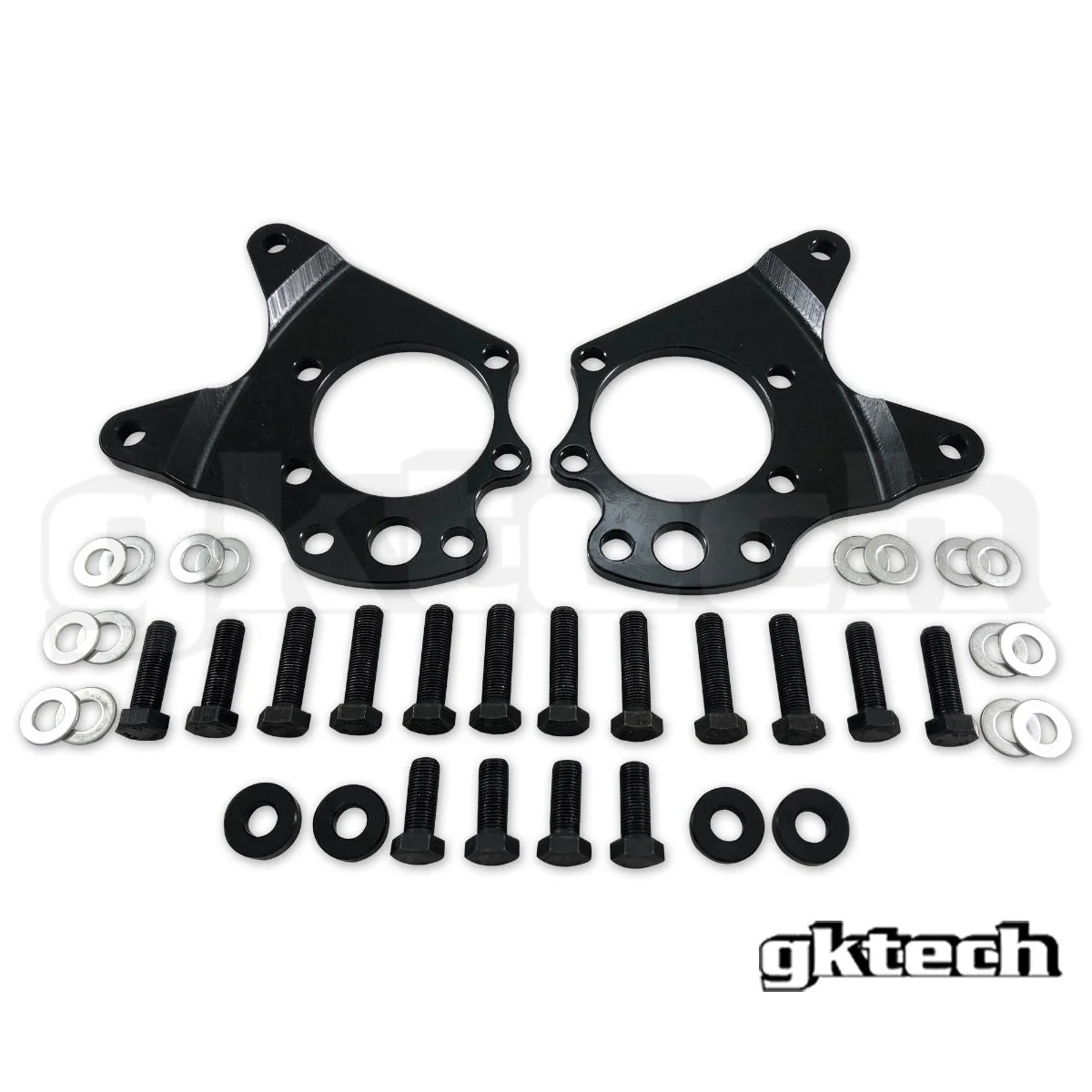 Bolt on dual caliper brackets